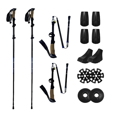 7075 Aluminiowe, regulowane kijki do Nordic Walking Alpenstock na kemping