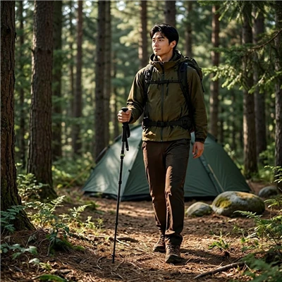 Ultra-lekkie kijki trekkingowe z włókna węglowego