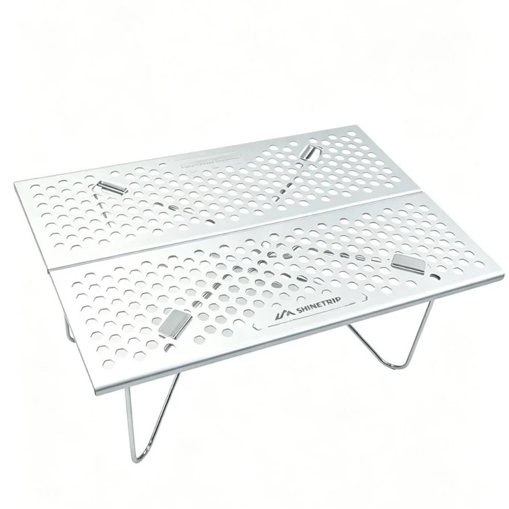 Wholesale Modern Lightweight Aluminum Folding Mini Portable Outdoor Dining Table Weather Resistant Adjustable Height For Camping factory