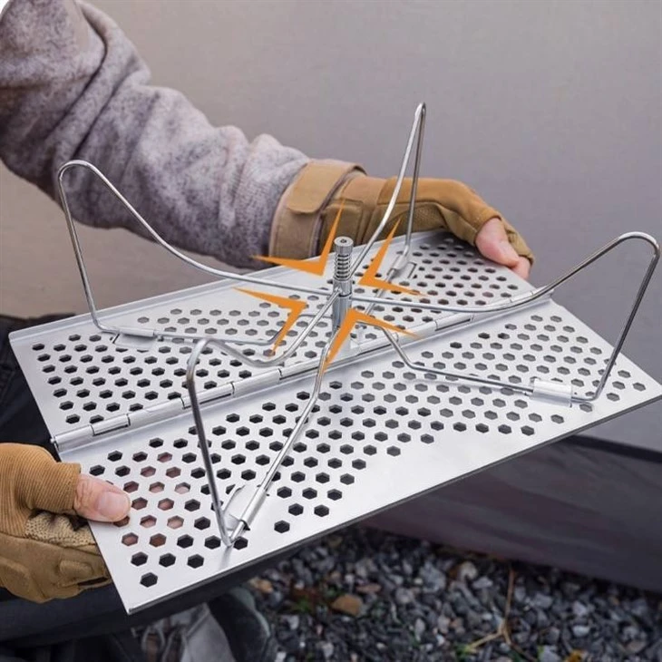 Wholesale Modern Lightweight Aluminum Folding Mini Portable Outdoor Dining Table Weather Resistant Adjustable Height For Camping suppliers